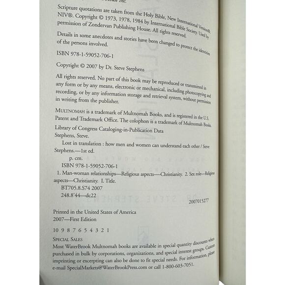 Lost in Translation by Dr. Steve Stephens (Hardcover) - Picture 7 of 7